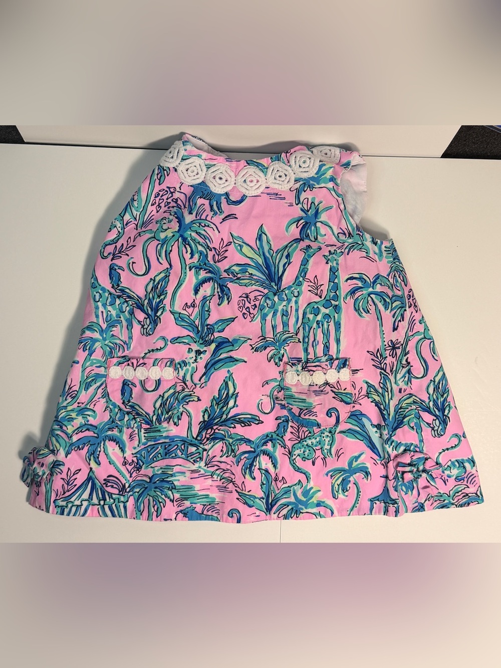 Lilly Pulitzer 6-12M Out Of Office Dress Bloomer Set Pink